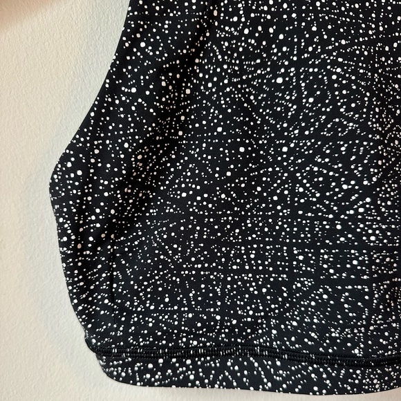 lululemon Free To Be Serene High Neck Bra Black White Speckle Size 4 - Picture 5 of 13